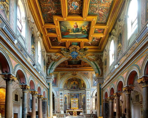 Interior Iglesia San Bartolomeo All Isola Roma Ital — Foto de Stock