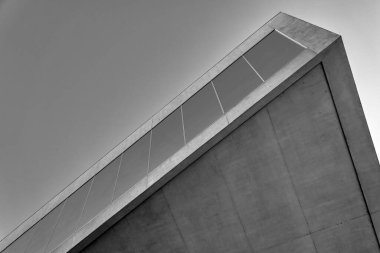 MAXXI müzesinin siyah beyaz detayları, Roma, İtalya