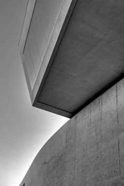 MAXXI müzesinin siyah beyaz detayları, Roma, İtalya