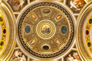 Kubbe Constantino Brumidi 'nin Madonna Dell' Archetto Kilisesi, Roma, İtalya