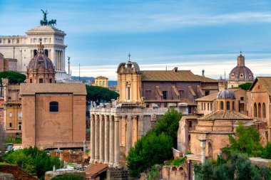 Roma forumunun manzarası, Roma, İtalya