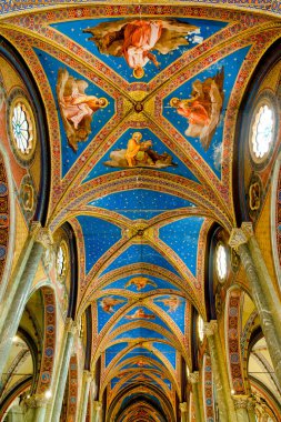 Ceiling of the Basilica of Santa Maria sopra Minerva, Rome, Italy clipart