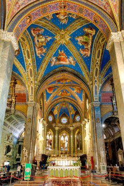 Interior of the Basilica of Santa Maria sopra Minerva, Rome, Italy clipart