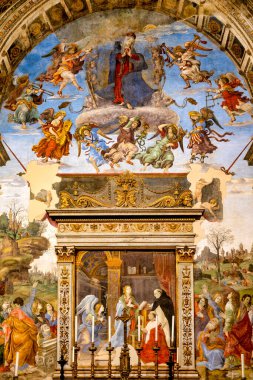 Santa Maria sopra Minerva Bazilikası 'ndaki Carafa Şapeli' nin freskleri, Roma, İtalya