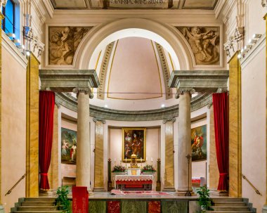 The interior of the Church of San Biagio degli Armeni, Rome, Italy clipart