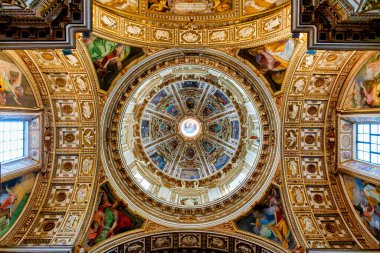 Chiesa di Santa Maria ai Monti 'nin Kubbesi, Roma, İtalya, Cesare Nebbia ve Orazio Gentileschi tarafından fresk edilmiştir., 