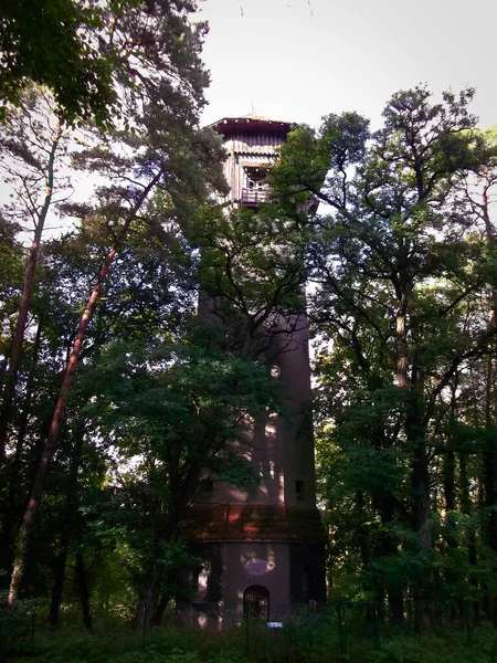 Zniszczona Była Wieża Ciśnień Zbudowana 1912 — Zdjęcie stockowe
