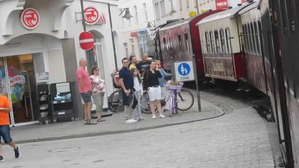 Bad Doberan Mecklenburg West Pomerania Germany August 2019 Train Ride — стокове відео