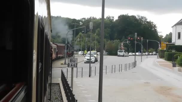 Bad Doberan Mecklemburgo Pomerania Occidental Alemania Agosto 2019 Paseo Tren — Vídeos de Stock