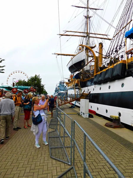 Варнемут Западная Померания Германия Августа 2019 Года Hanse Sail 2019 — стоковое фото