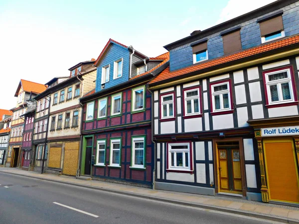 Wernigerode Sasko Anhaltsko Německo Prosince 2019 Zpola Roubené Budovy Historického — Stock fotografie