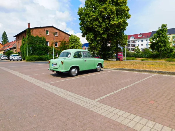 Templin Városa Uckermarkban Brandenburg Németország 2023 Június Vintage Tranband 500 — Stock Fotó