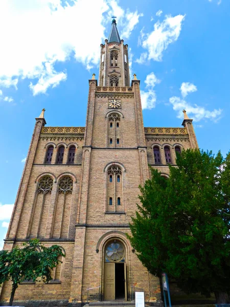 Igreja Evangélica Cidade Frstenberg Havel — Fotografia de Stock