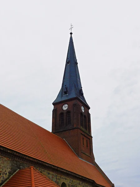 Chiesa Del Villaggio Protestante Nel Uckermark — Foto Stock
