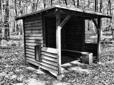 Shelter for hikers in the Uckermark clipart