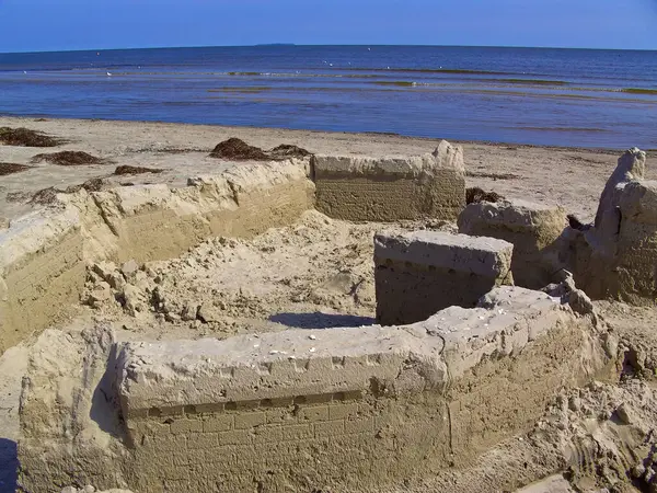 stock image The sandcastle on the Baltic coast