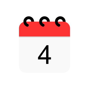 Takvim simgesi vektör illüstrasyonu