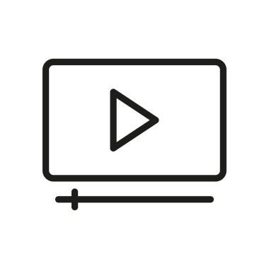 Video oynatıcı ikon vektör illüstrasyonu