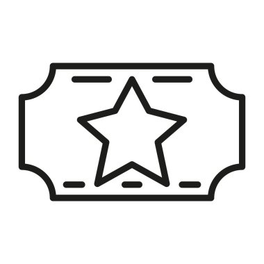 Bilet modern simgesinin vektör illüstrasyonu