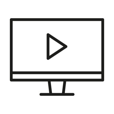 Video oynatıcı ikon vektör illüstrasyonu