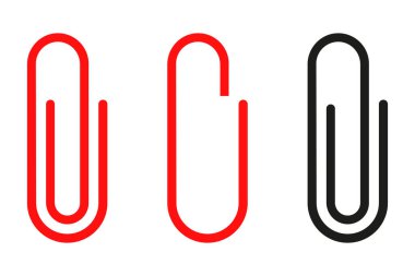 Copper Paperclip on white background. vector illustration