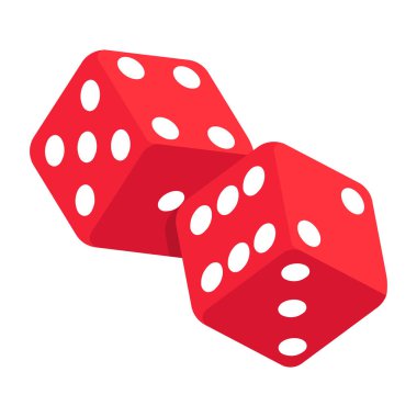 zar simgesi. Kumarhane. vektör illüstrasyonu