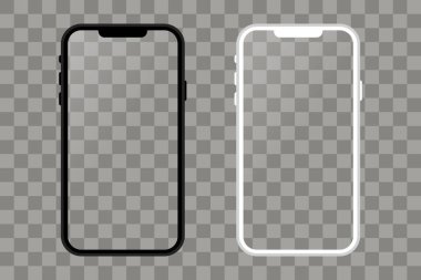Phone screen mockup. Smartphones. Mobile phone collection icons. Vector illustration 