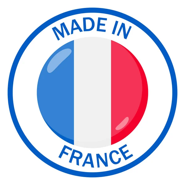 Made France Flag Icon Vector Illustration — Stock Vector