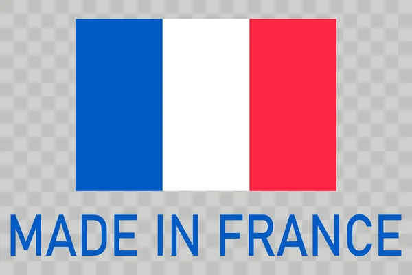 Gemaakt Frankrijk Label Vectorillustratie — Stockvector