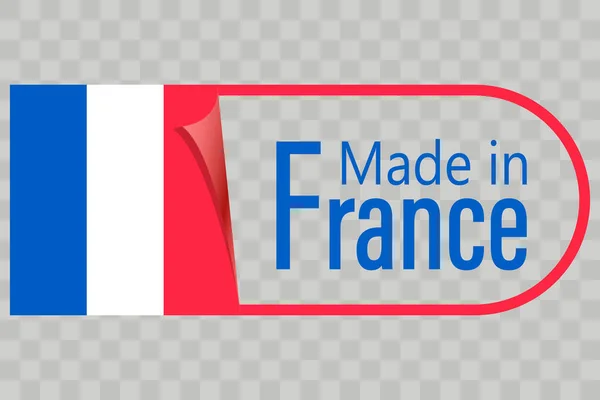 Made France Etikett Vektorillustration — Stockvektor