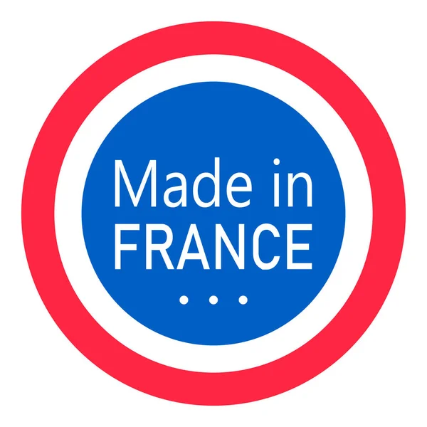 Made France Flag Icon Vector Illustration — Vettoriale Stock