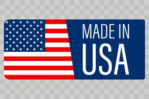 Made Usa American Flag Badge Label Vector Illustration — Image vectorielle