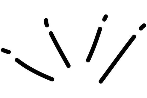 Handtekening Doodle Lijnen Met Geconcentreerde Lijnen Bewustzijn Zonnestralen Verrassingen Vectorillustratie — Stockvector