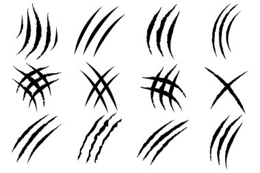 Pençe çizikleri. vektör illüstrasyonu