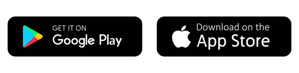 Google Play ve Apple uygulamalarının vektör logo simgeleri