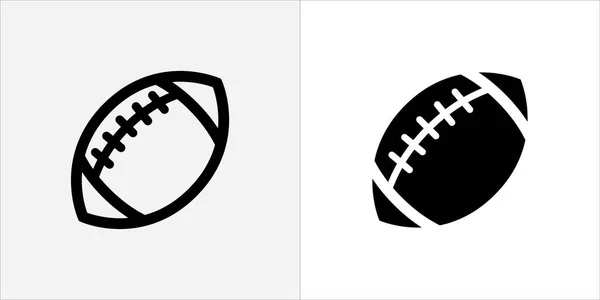 Conjunto Ícones Futebol Americano Ícones Rugby Ball Ilustração Estoque Vetor — Vetor de Stock