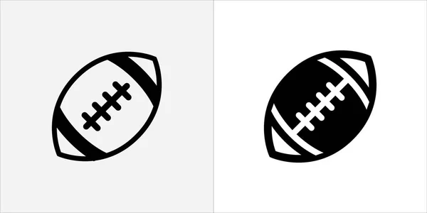 Conjunto Ícones Futebol Americano Ícones Rugby Ball Ilustração Estoque Vetor — Vetor de Stock