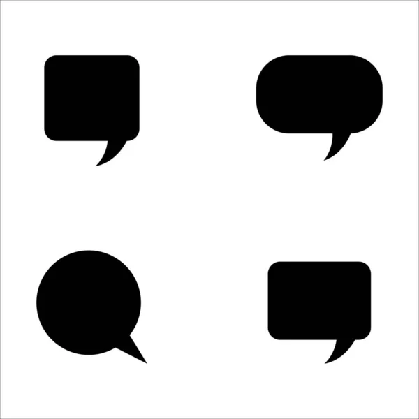 Chat Pictogram Bericht Symbool Set Online Message Speech Bubble Social — Stockvector