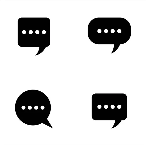 Chat Icon Message Symbol Set Online Message Speech Bubble Social — Stock Vector