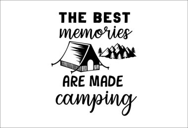 Kamp hayatı vektör tasarımından alıntı yapıyor. En güzel anılar kamp şarkıları söyletir. Beyaz şeffaf arka planda izole edilmiş. Tişört, kupa, dekor, hatıra ve daha fazlası için harika bir kamp hayatı teması tasarımı