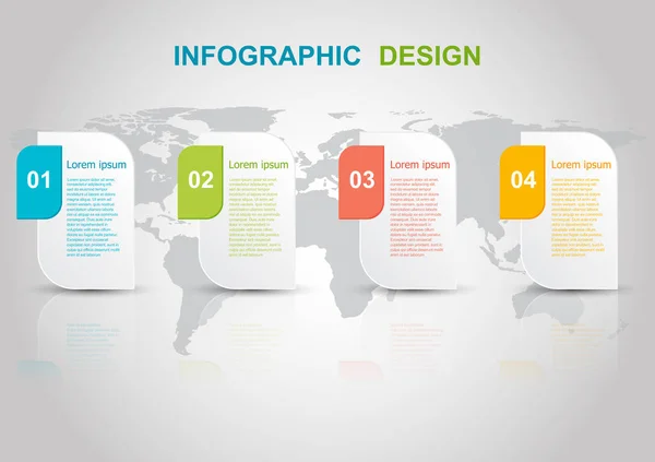 Infografik Design Vorlage Mit Reflex Auf Grauem Hintergrund Kann Für — Stockvektor