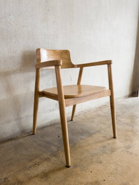 Vintage wooden chair in coffee shop, stock photo