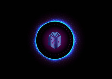 Halka ışığı arka planında parmak izi