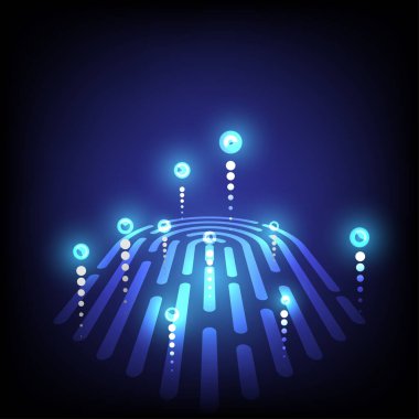 Perspektif parmak izi parolasına sahip soyut arkaplan