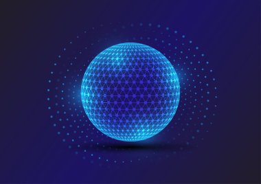 Küresel parçacık ışınlı soyut arkaplan