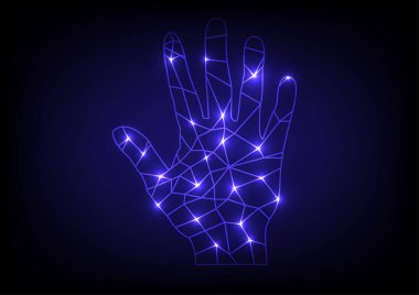 El tanımlı fütüristik ile soyut arkaplan