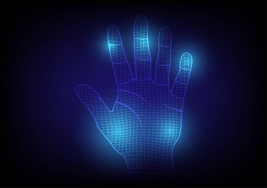 Dijital el izi tanımlanmış soyut arkaplan