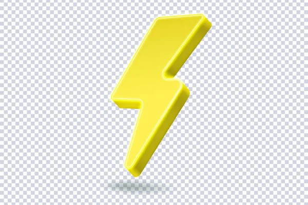 Ikona Značky Zlatý Blesk Blesk Znamení Žlutá Barva Nabíječka Symbol — Stockový vektor
