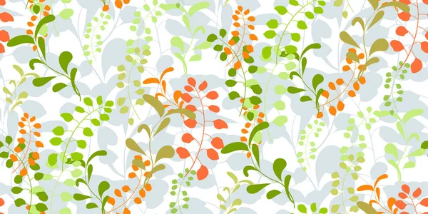Beautiful Leaves Trendy Style White Stylized Leaves Pastel Colors White — ストックベクタ
