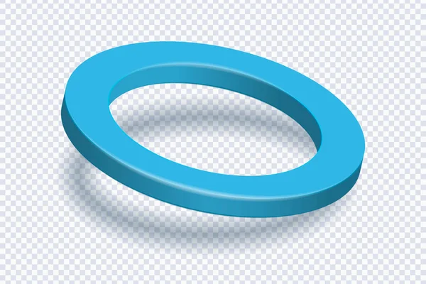 Logo Anneau Bleu Élément Design Moderne Forme Tore Isolé Sur — Image vectorielle